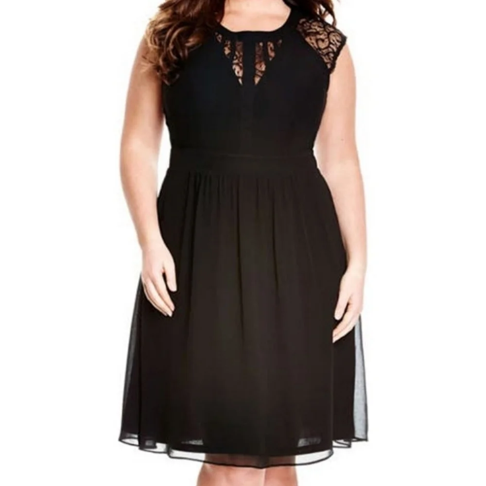 NWT City Chic black "Dark Romance" dress 👗🖤 size XXL - Picture 2 of 7